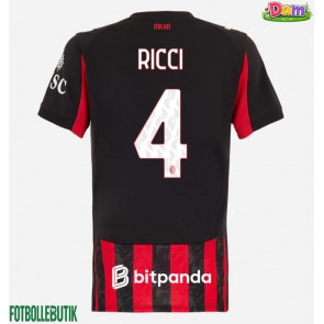 AC Milan Samuele Ricci #4 Hemmatröja Kvinnor 2025-26 Kortärmad